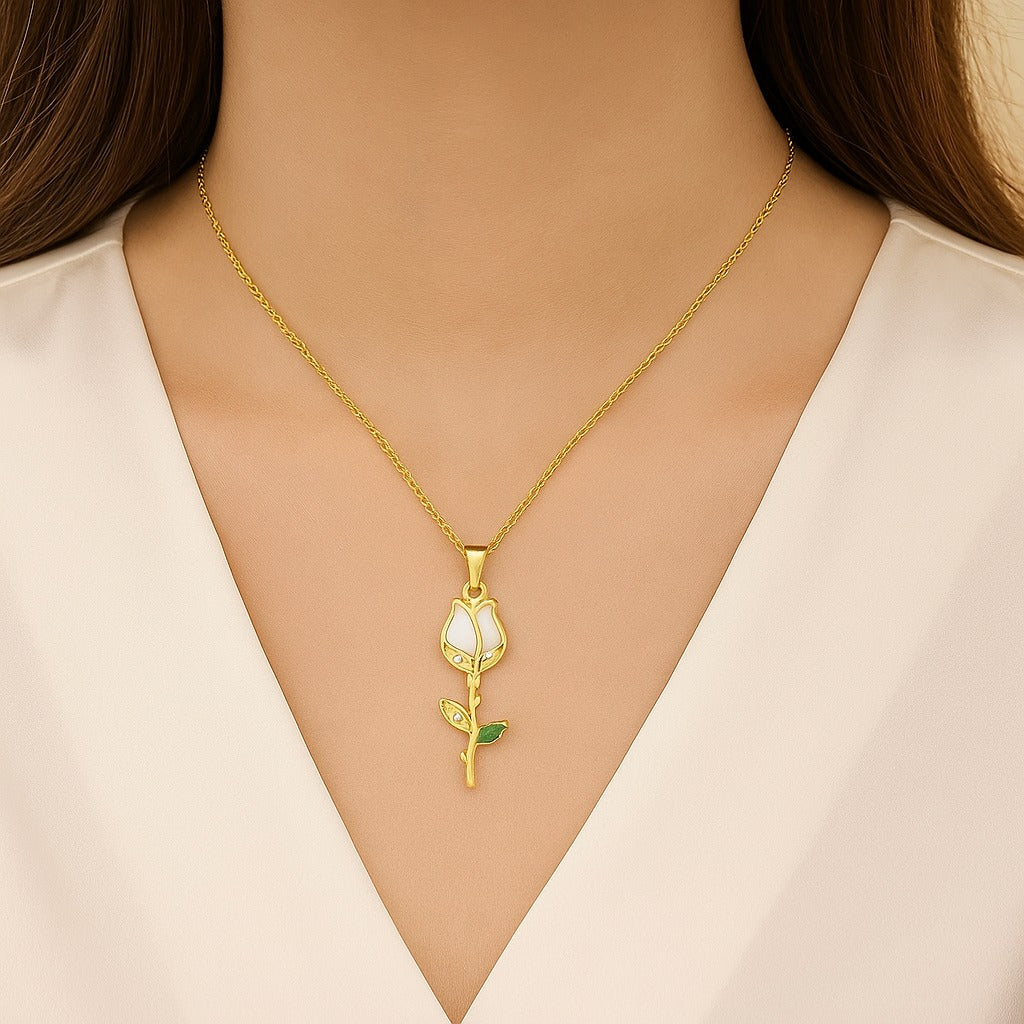 Collar clavel ORO 18k