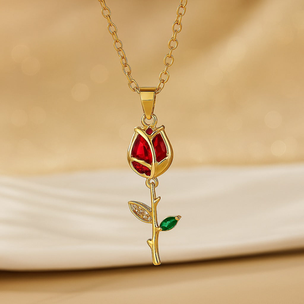Collar clavel ORO 18k