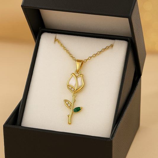 Collar clavel ORO 18k